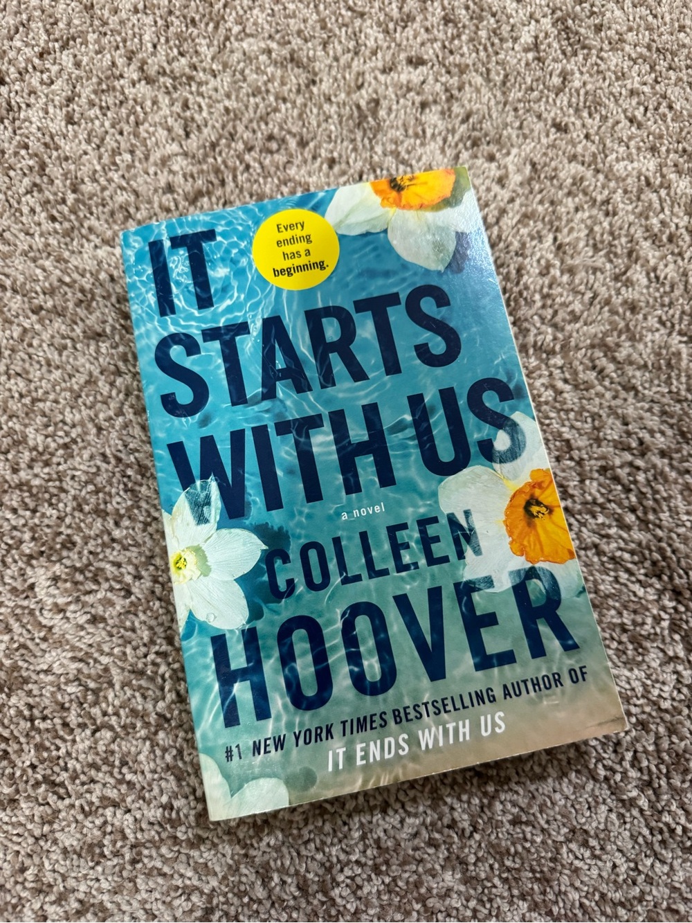 It Starts With Us by Colleen Hoover - Blue Floral Cover